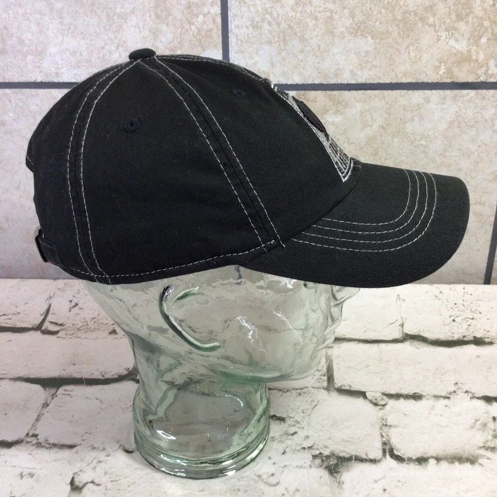NBA Portland Trail Blazers Hat‎ Mens OSFA Black Silver Adjustable Ball Cap